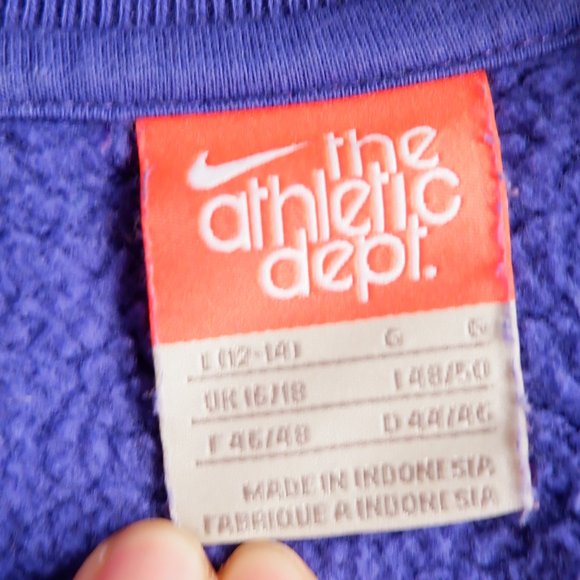 NIKE ATHLETIC DEPT Purple 1/2 Zip Sweatshirt - Picture 3 of 5